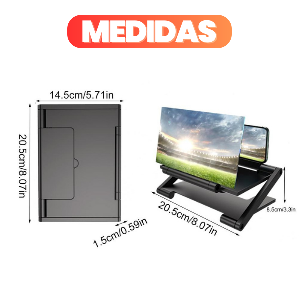 AMPLIADOR DE PANTALLA TIPO LUPA PARA CELULAR + ENVÍO GRATIS