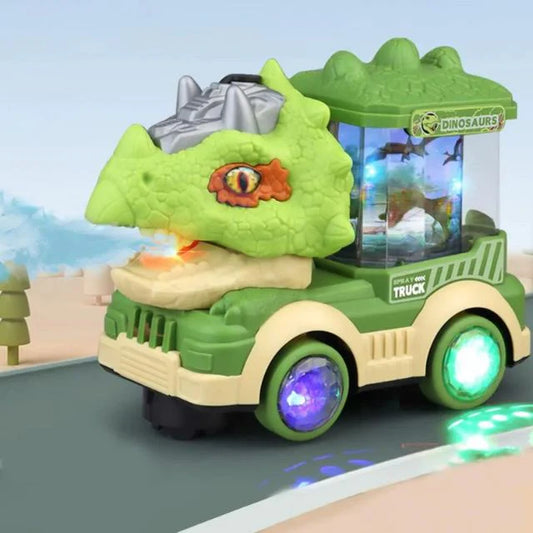 Coche de dinosaurio con pulverizador eléctrico